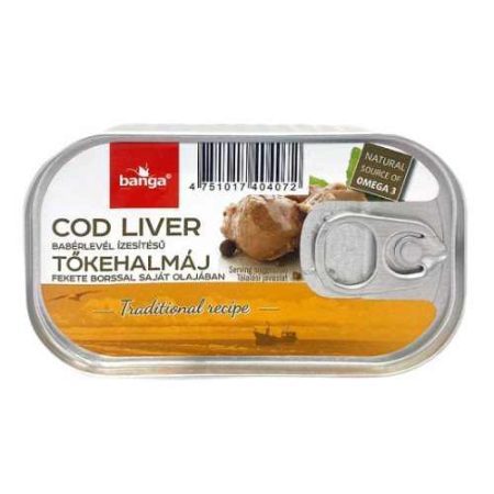 Cod liver with bay leaf and black pepper in oil 115 g