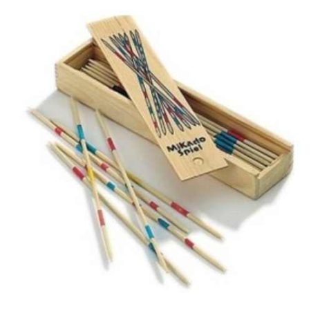 Pick up stick game in wooden box 25cm