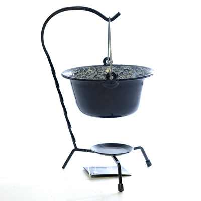 Food serving cauldron red 0.8l