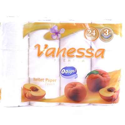 Toilet roll peach 24 roll